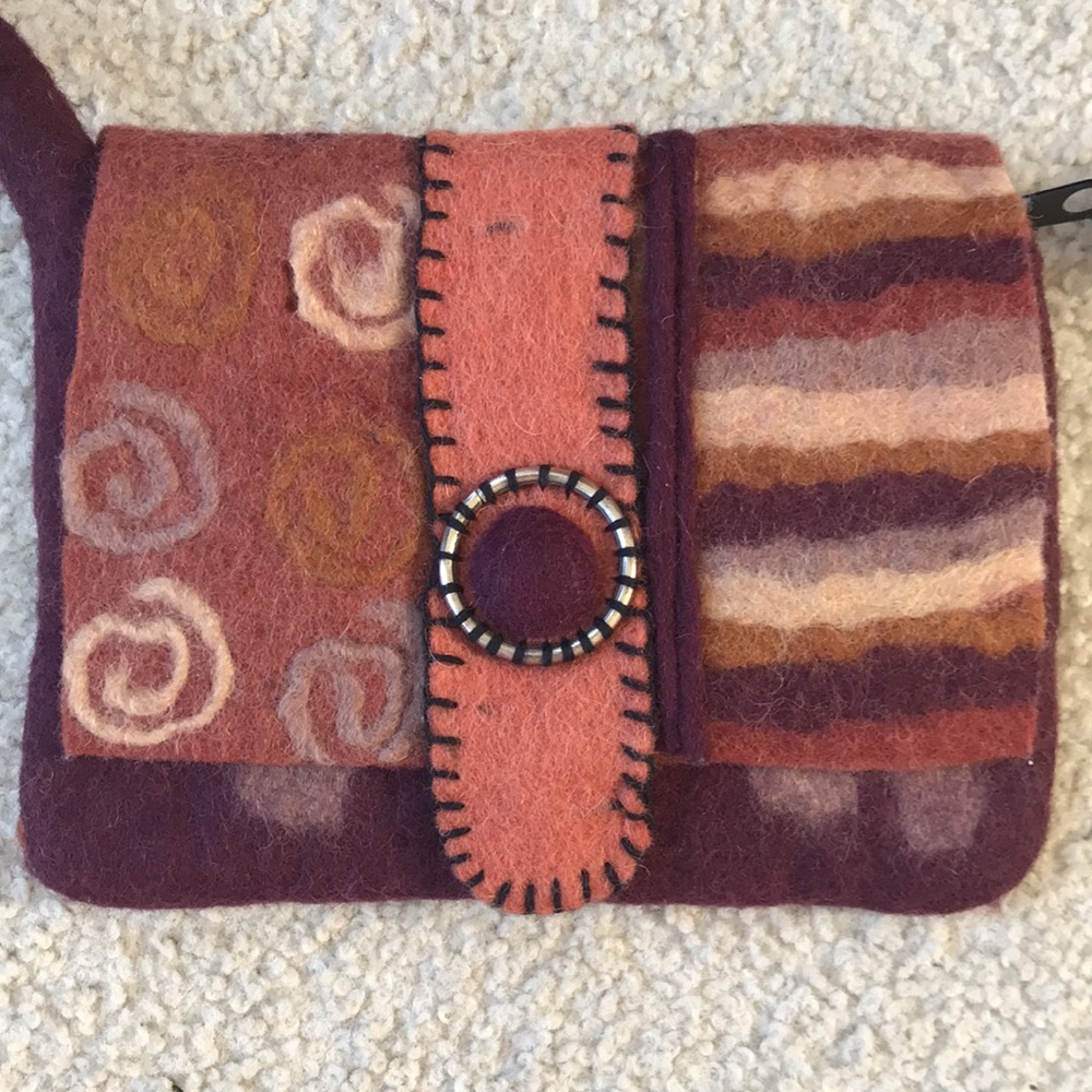 Rising Tide Boho Wool Wristlet - Picture 3 of 12